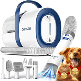oneisall Dog Grooming Vacuum, Pet Grooming Vacuum with Clipper Nail Grinder, 1.5L Dust Cup Dog deshedding Vacuum Brush with 7 Pet Grooming Tools for Shedding Pet Hair, Home Cleaning