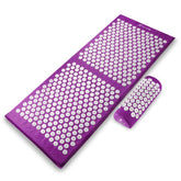 ProsourceFit Acupressure Mat and Pillow Set for Back/Neck Pain Relief and Muscle Relaxation, Purple