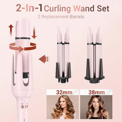 Automatic Curling Iron - 2 Barrel Sizes & 3 Temps