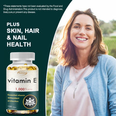 Vitamin E 1000IU Antioxidant Capsules