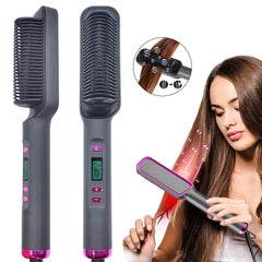 Anti-Scald Ionic Hair Straightener Brush