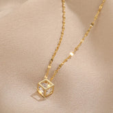 Zircon Square Necklace