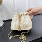 Straw Weave Bucket Bag