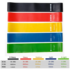 5-Piece Yoga Resistance Bands Set for Fitness