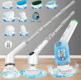 Cordless Electric Spin Scrubber with 9 Brush Heads