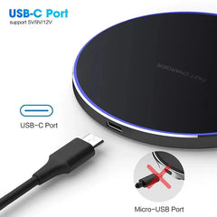 100W Wireless Charging Pad for Apple & Samsung