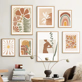 Boho Sun & Rainbow Canvas Print