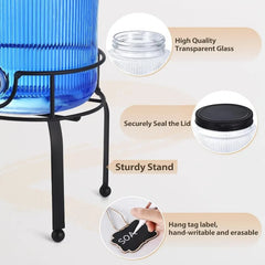 Glass Laundry Detergent Dispenser Set