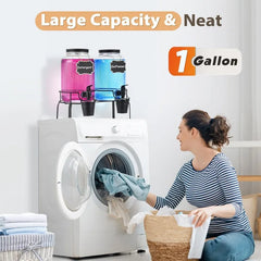 Glass Laundry Detergent Dispenser Set