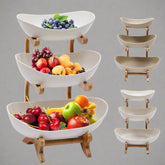 3-Tier Ceramic Fruit Basket Stand
