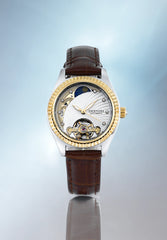 automatic mechanical waterproof leather watch