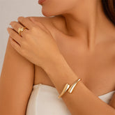 Gold & Silver Twisted Bangle