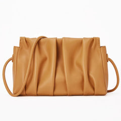 Genuine Leather Pleated Cloud Bag