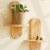 Boho Geometric Wooden Shelves
