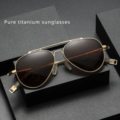 Dual Beam Pilot Titanium Sunglasses