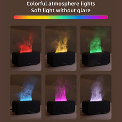 Simulation Flame Aromatherapy Humidifier with LED Light
