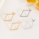 Retro Geometric Stud Earrings