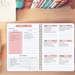 Undated Weekly Planner Spiral Agenda A5