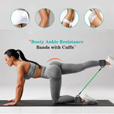 Booty Resistance Band with Ankle Straps for Home Gym