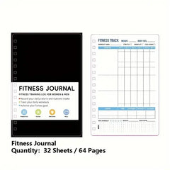 Spiral Fitness Journal with Exercise & Nutrition Plans
