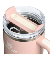 Stanley Quencher H2.0 Tumbler with Handle and Straw 40 oz | Flowstate 3-Position Lid | Cup Holder Compatible for Travel | Insulated Stainless Steel Cup | BPA-Free | Peach Whip Gloss