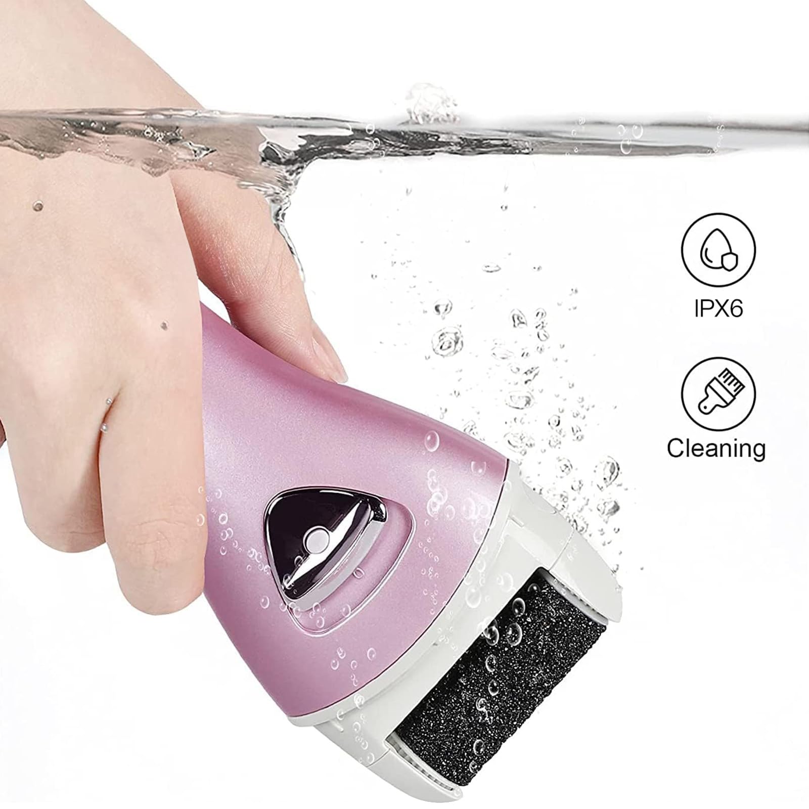 Electric Feet Callus Removers Rechargeable,Portable Electronic Foot File Pedicure Tools, Electric Callus Remover Kit,Professional Pedi Feet Care Perfect for Dead,Hard Cracked Dry Skin（Pink）