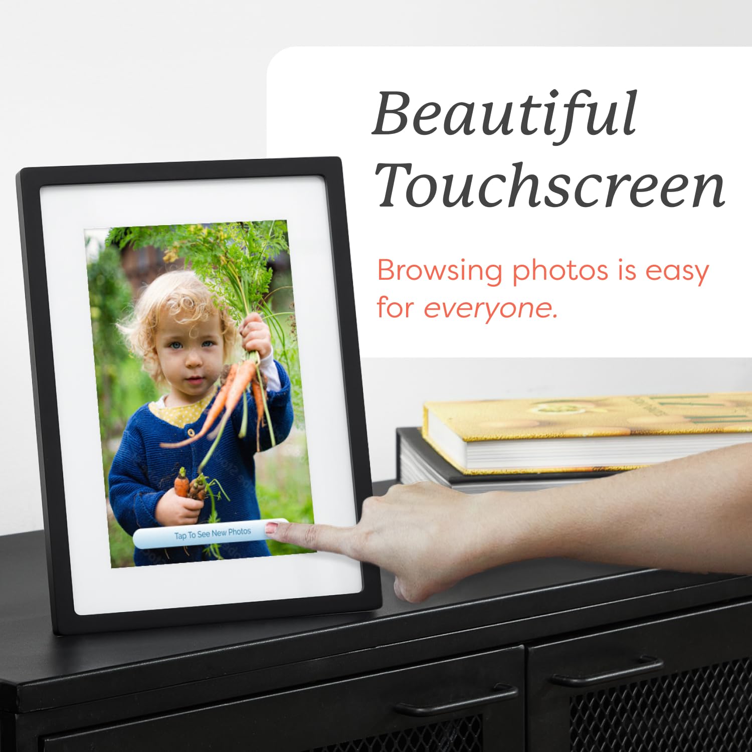Skylight Frame – WiFi Digital Picture Frame Customer Support, Touch Screen Digital Photo Frame with Easy Setup, Photo Gifts for Parents and Grandparents - 10 Inch Black