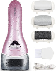 Electric Feet Callus Removers Rechargeable,Portable Electronic Foot File Pedicure Tools, Electric Callus Remover Kit,Professional Pedi Feet Care Perfect for Dead,Hard Cracked Dry Skin（Pink）