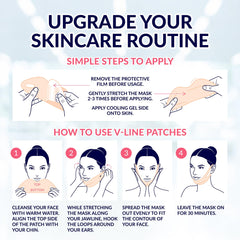 Stylia V-Line Lifting Collagen Face Mask with Hyaluronic Acid & Aloe Vera - Spa Quality Chin Strap - Jawline Shaper Collagen Mask - Face Masks Skincare - Chin Strap for Sleeping - 10PC