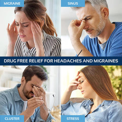 Migraine Relief Cap Ice Head Wrap and Hat | Hot/Cold Gel Pack With Face and Eye Mask Compress for Headache Relief - Black - FSA HSA Eligible