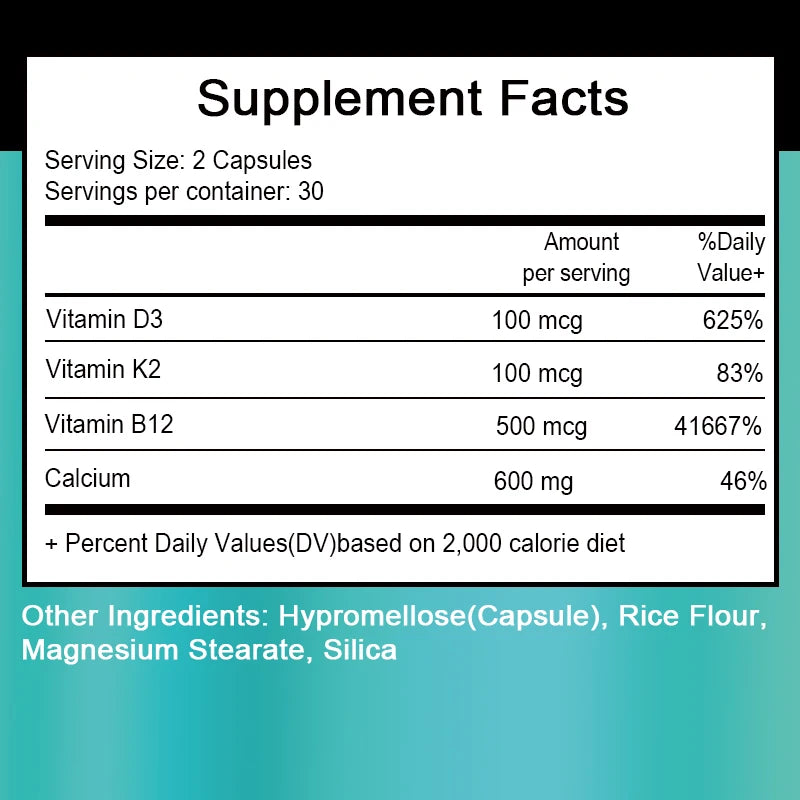 Calcium Vitamin D3 K2 Supplement