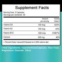 Calcium Vitamin D3 K2 Supplement