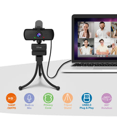 1440p Full HD Webcam with Microphone