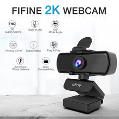 1440p Full HD Webcam with Microphone