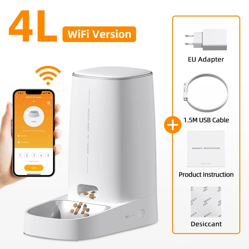 Automatic Cat Feeder with WiFi Remote Control