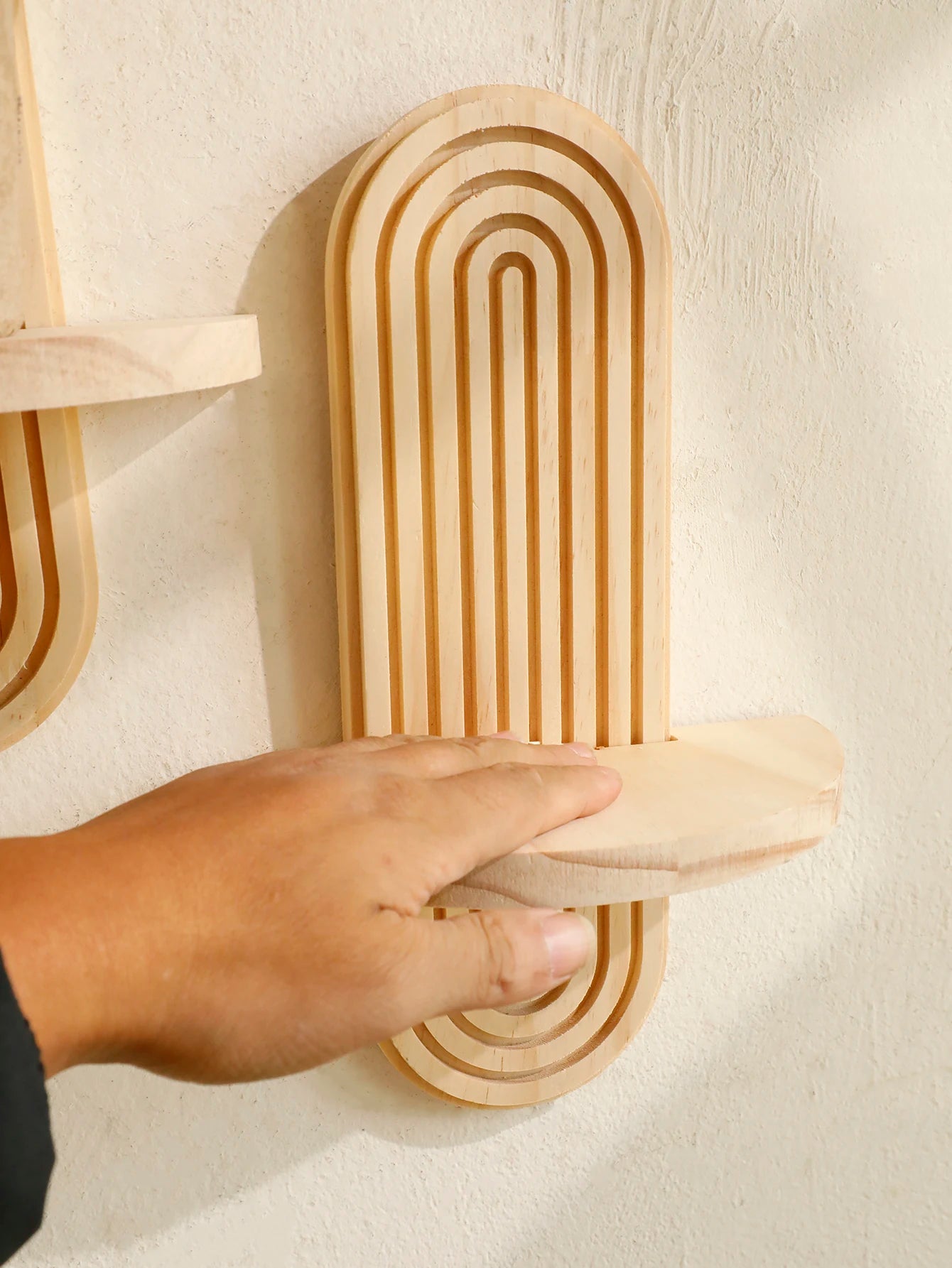 Boho Geometric Wooden Shelves
