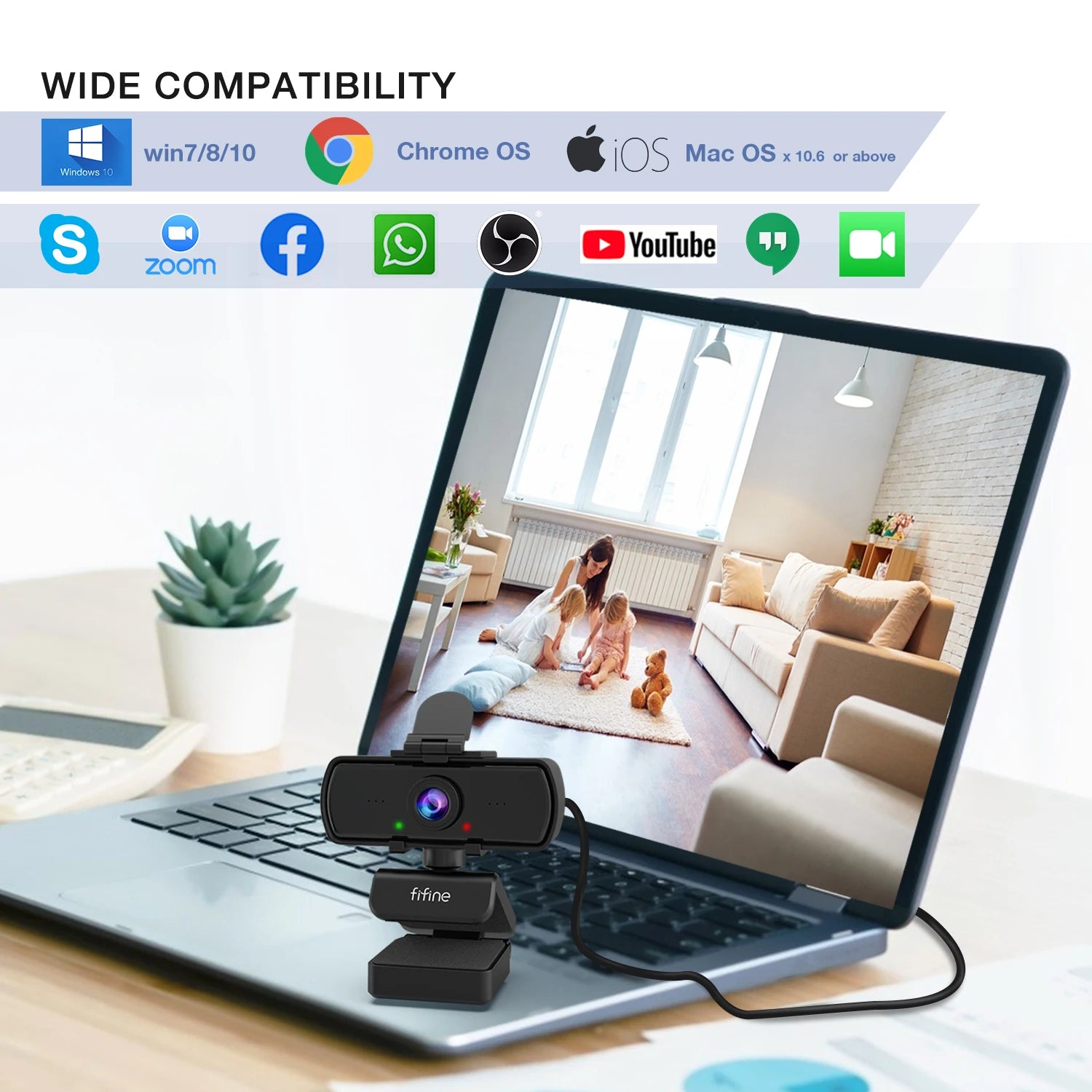 1440p Full HD Webcam with Microphone