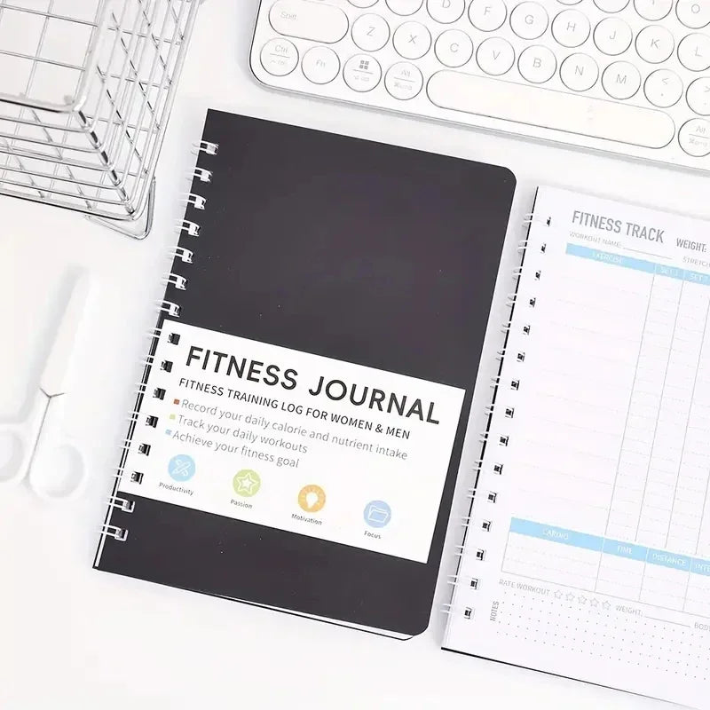 Spiral Fitness Journal with Exercise & Nutrition Plans