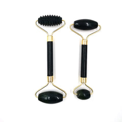 Obsidian Jade Roller & Gouache Scraper for Face