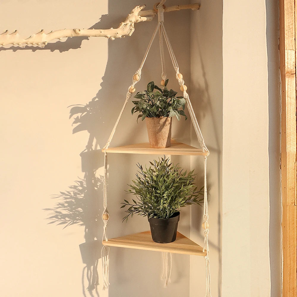 Floating Triangle Wall Shelf